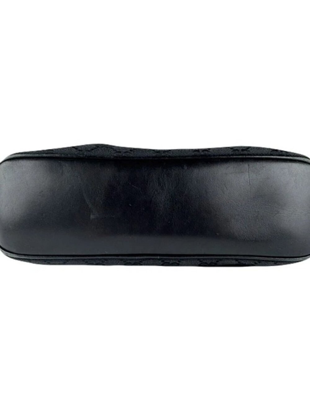 Auth GUCCI Shoulder Bag Black GG Canvas/Leather - z8723 - Picture 7 of 13